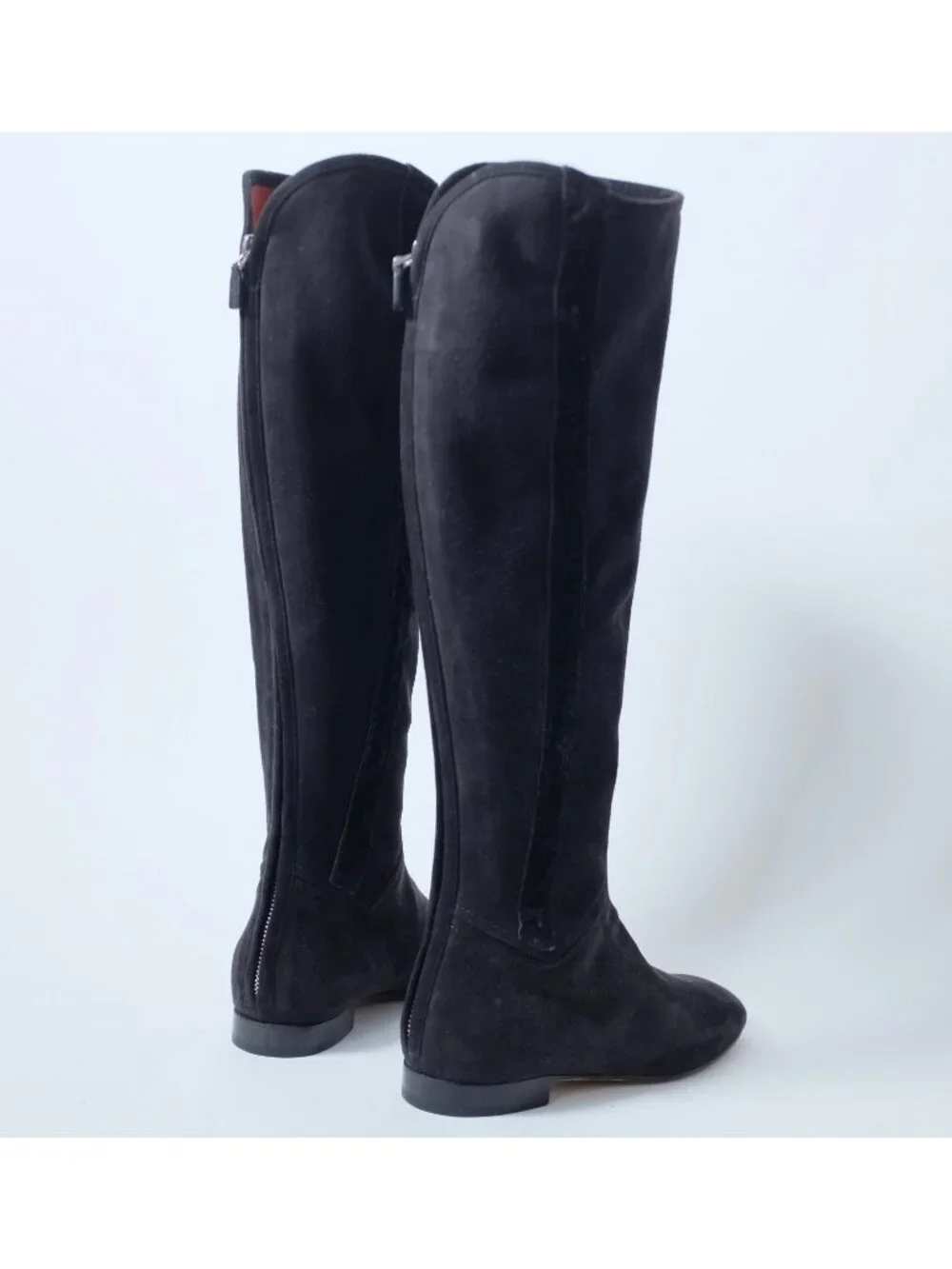 Loro Piana Jeanne Riding Boot 35 US 4.5 Black Suede